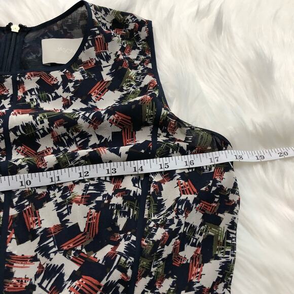 Jason Wu Silk Geometric Abstract Print Dress Size 6 A-Line Sleeveless EUC Black - Picture 9 of 12